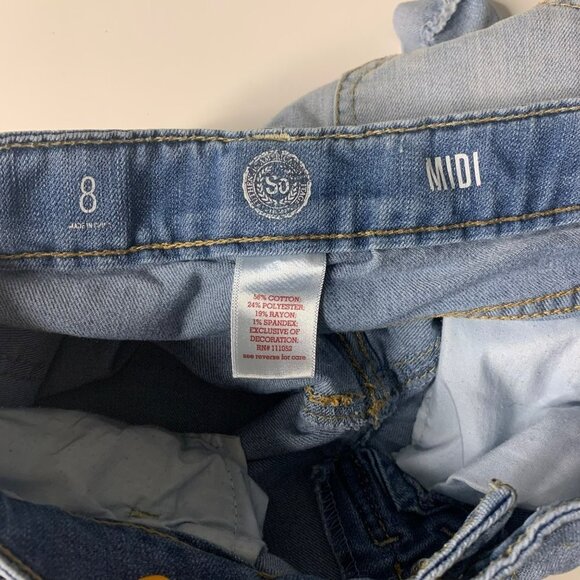 Denim Button Up Mermaids & Shells Denim Shorts - Picture 3 of 6